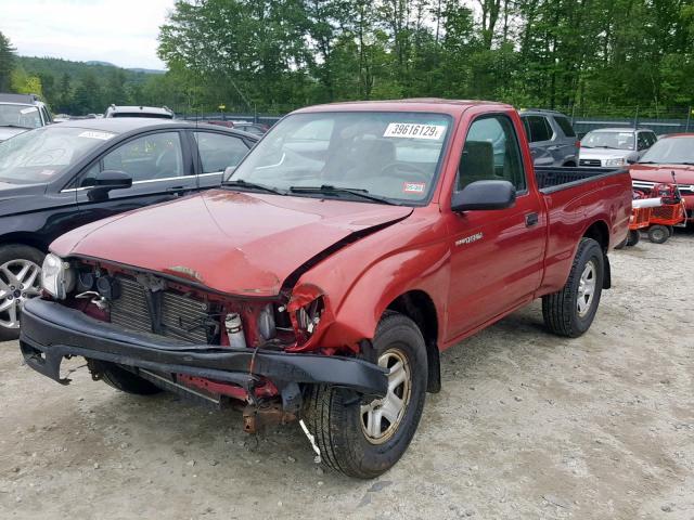 5TENL42N71Z755984 - 2001 TOYOTA TACOMA RED photo 2