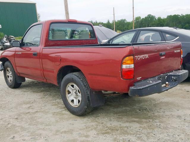 5TENL42N71Z755984 - 2001 TOYOTA TACOMA RED photo 3