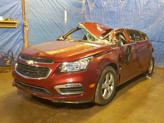 1G1PE5SB5G7150000 - 2016 CHEVROLET CRUZE LIMI BURGUNDY photo 2