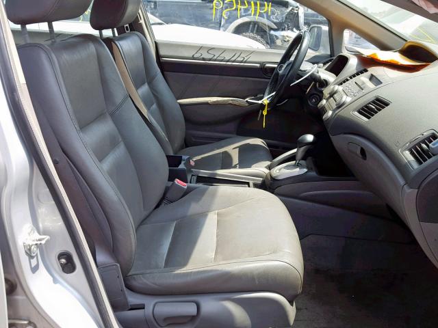 2HGFA1F93AH316543 - 2010 HONDA CIVIC EXL ვერცხლისფერი ფოტო 5