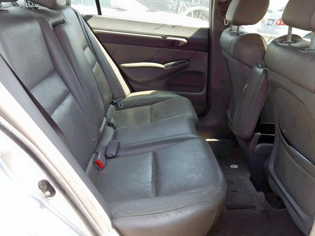 2HGFA1F93AH316543 - 2010 HONDA CIVIC EXL ვერცხლისფერი ფოტო 6