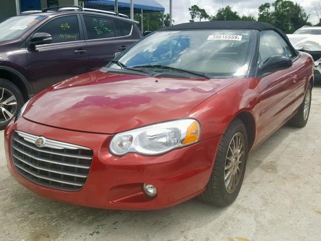 1C3EL55R04N338318 - 2004 CHRYSLER SEBRING LX BURGUNDY photo 2