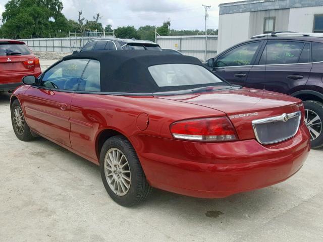 1C3EL55R04N338318 - 2004 CHRYSLER SEBRING LX BURGUNDY photo 3