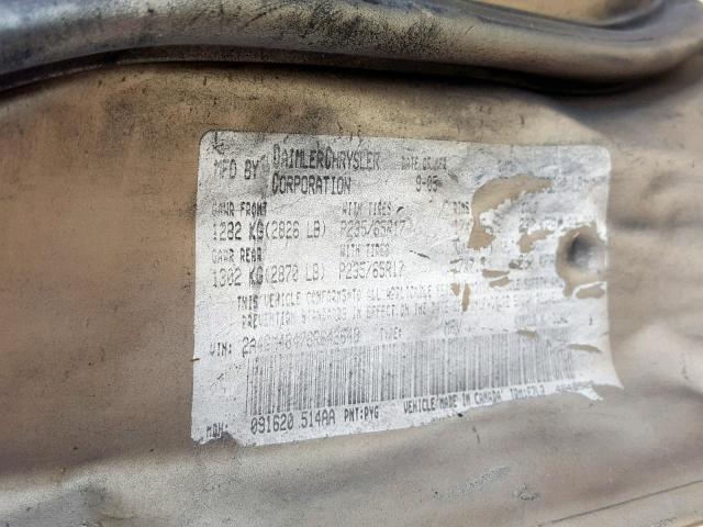 2A4GM48476R643648 - 2006 CHRYSLER PACIFICA TAN photo 10