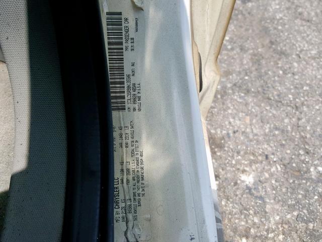 1C3LC55R98N135506 - 2008 CHRYSLER SEBRING TO WHITE photo 10