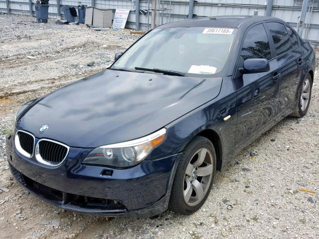 WBANE53587CY04323 - 2007 BMW 525 I BLACK photo 2