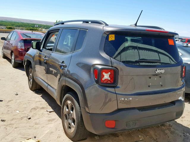 ZACCJBAT8GPD82829 - 2016 JEEP RENEGADE S CHARCOAL photo 3