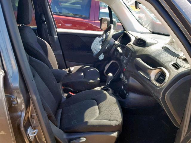 ZACCJBAT8GPD82829 - 2016 JEEP RENEGADE S CHARCOAL photo 5