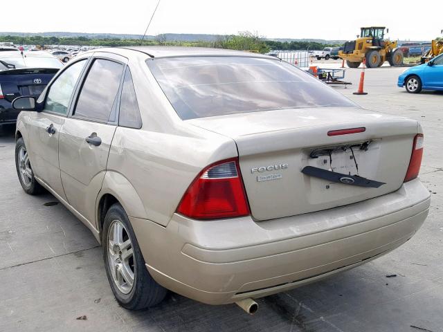 1FAFP34N57W345812 - 2007 FORD FOCUS ZX4 BEIGE photo 3