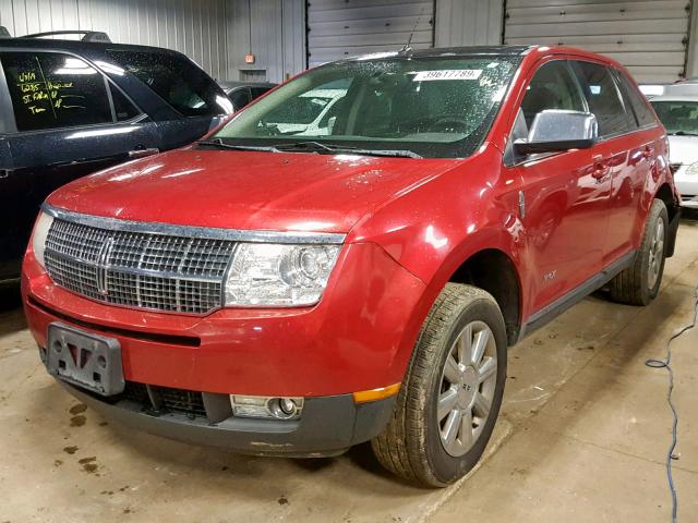 2LMDU88C57BJ21537 - 2007 LINCOLN MKX RED photo 2