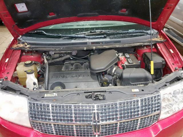 2LMDU88C57BJ21537 - 2007 LINCOLN MKX RED photo 7