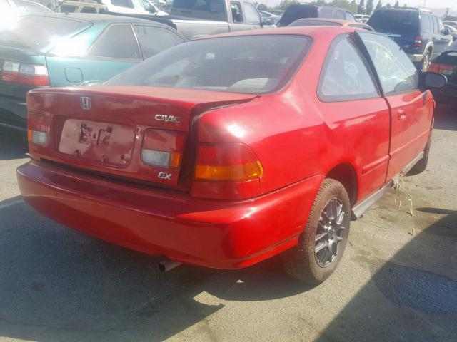 1HGEJ8246VL070062 - 1997 HONDA CIVIC EX RED photo 4