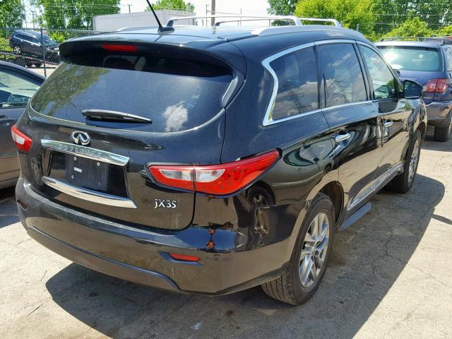 5N1AL0MM0DC334604 - 2013 INFINITI JX35 BLACK photo 4