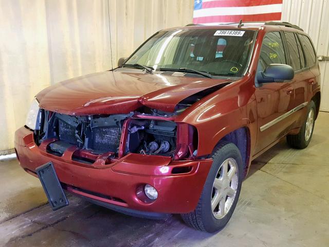 1GKDT13S872290079 - 2007 GMC ENVOY MAROON photo 2