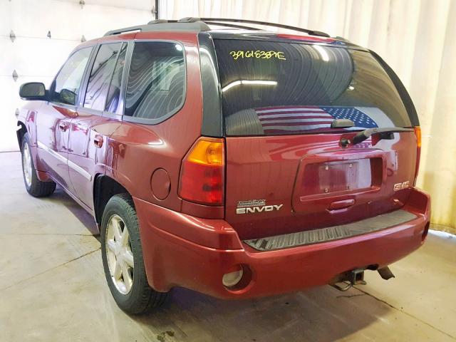 1GKDT13S872290079 - 2007 GMC ENVOY MAROON photo 3