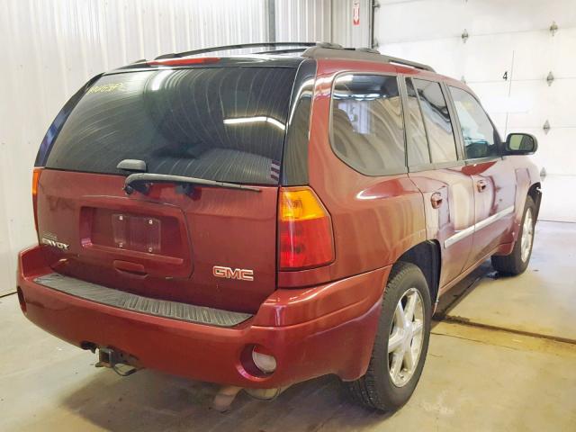 1GKDT13S872290079 - 2007 GMC ENVOY MAROON photo 4