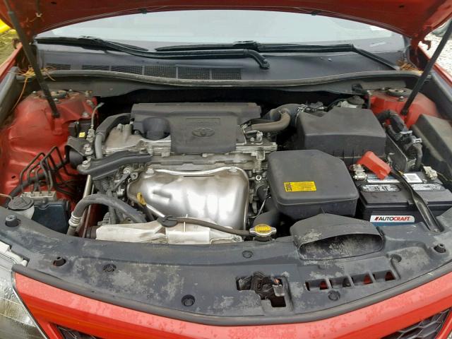 4T1BF1FK5CU626514 - 2012 TOYOTA CAMRY BASE RED photo 7