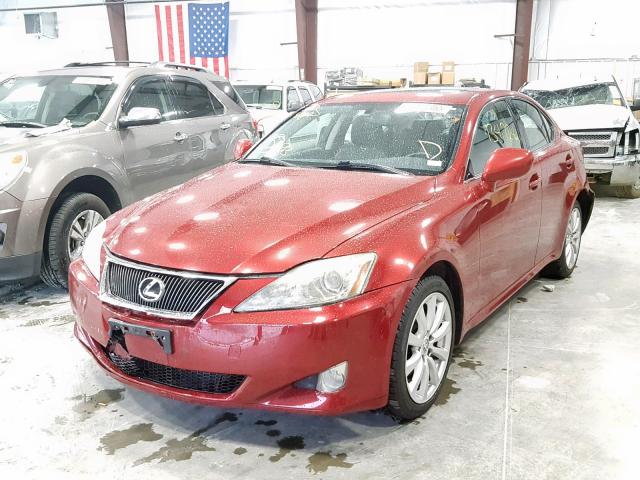 JTHCK262675014489 - 2007 LEXUS IS 250 RED photo 2