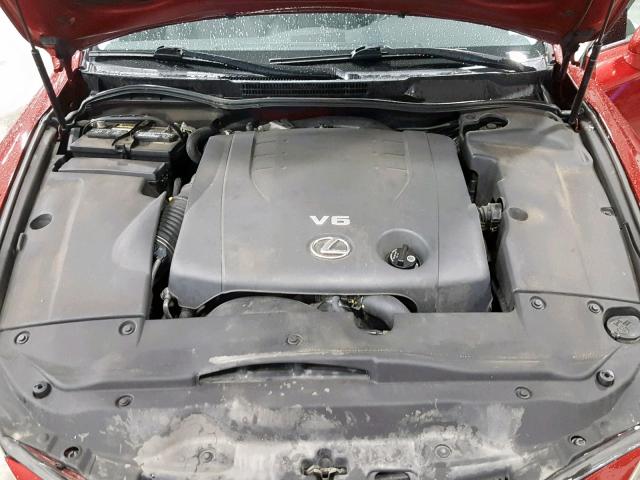 JTHCK262675014489 - 2007 LEXUS IS 250 RED photo 7