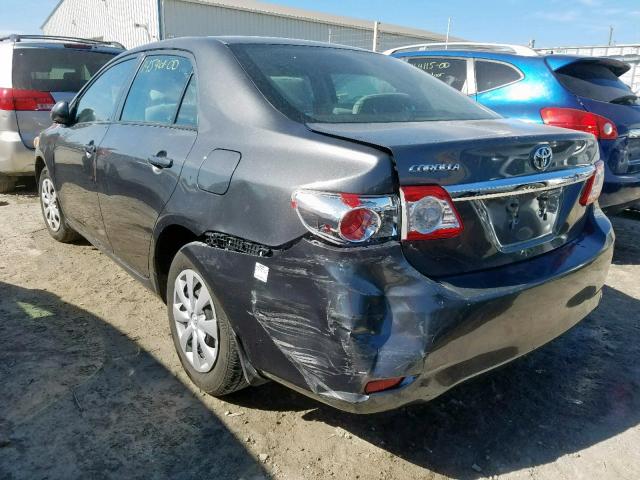 2T1BU4EE8CC787847 - 2012 TOYOTA COROLLA BA GRAY photo 3