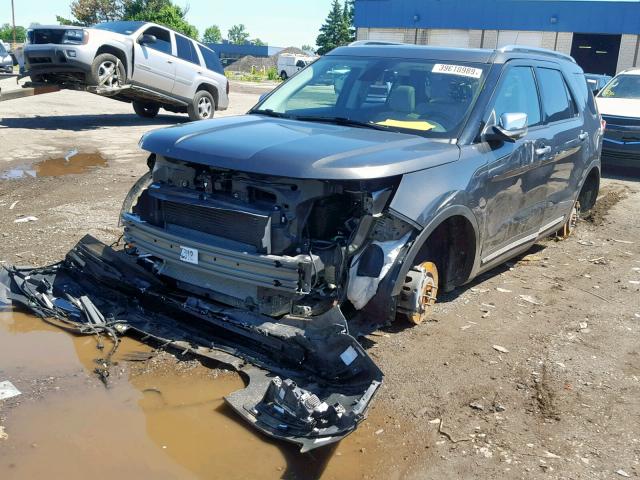 1FM5K8HT0JGB06529 - 2018 FORD EXPLORER P GRAY photo 2