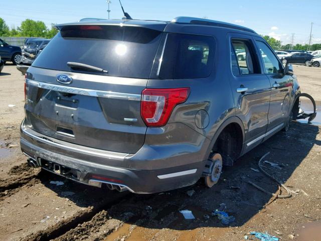 1FM5K8HT0JGB06529 - 2018 FORD EXPLORER P GRAY photo 4