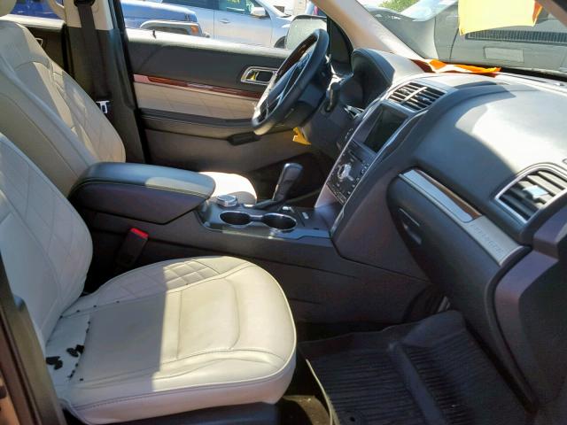 1FM5K8HT0JGB06529 - 2018 FORD EXPLORER P GRAY photo 5