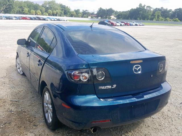 JM1BK123171622434 - 2007 MAZDA 3 S BLUE photo 3