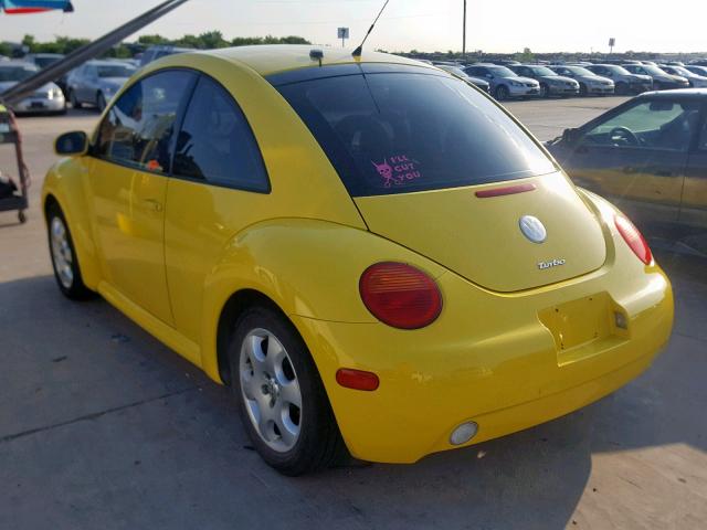 3VWDD21C92M435154 - 2002 VOLKSWAGEN NEW BEETLE Gelb Foto 3