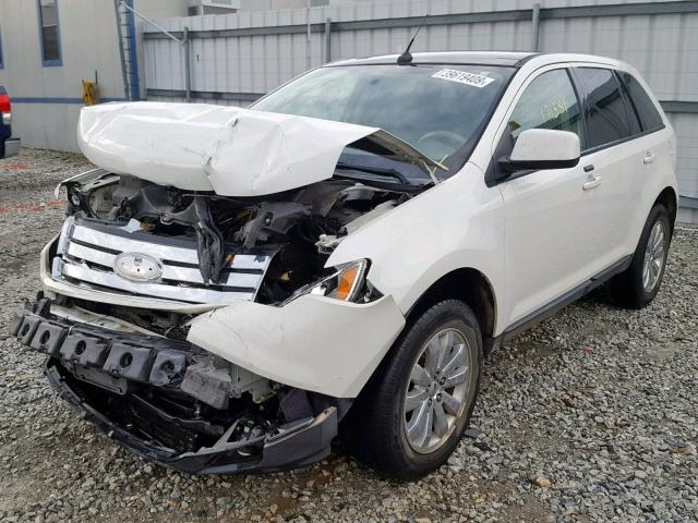 2FMDK3JC9ABA60277 - 2010 FORD EDGE SEL WHITE photo 2