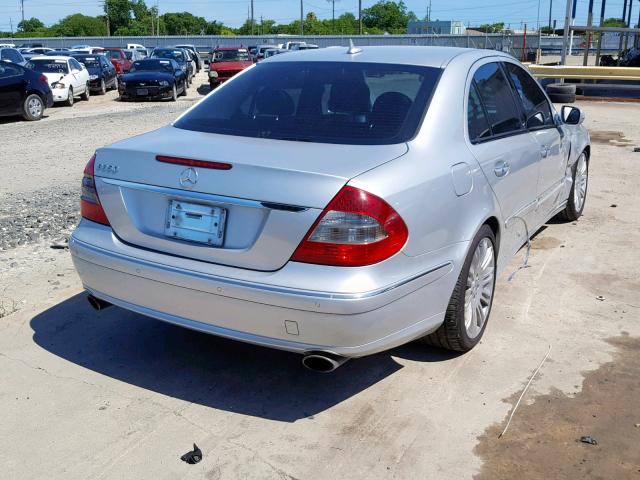 WDBUF56X47B156413 - 2007 MERCEDES-BENZ E 350 SILVER photo 4