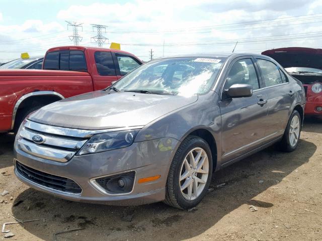 3FAHP0JG1CR185759 - 2012 FORD FUSION SEL GRAY photo 2