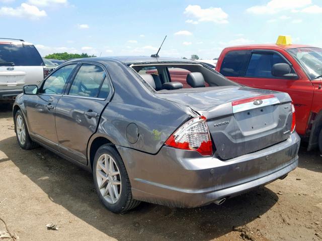 3FAHP0JG1CR185759 - 2012 FORD FUSION SEL GRAY photo 3