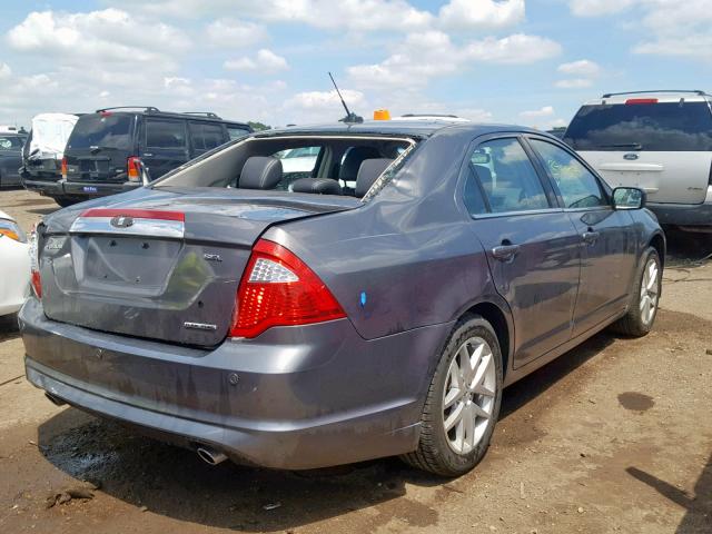 3FAHP0JG1CR185759 - 2012 FORD FUSION SEL GRAY photo 4