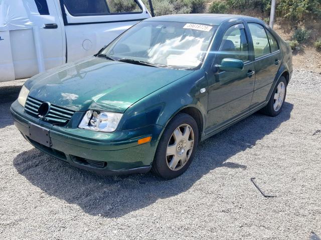 3VWSG29M71M004435 - 2001 VOLKSWAGEN JETTA GLS GREEN photo 2