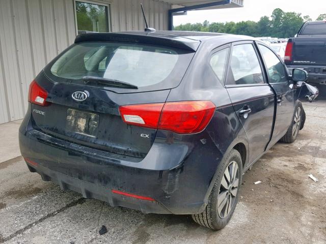 KNAFU5A29D5672866 - 2013 KIA FORTE EX BLACK photo 4