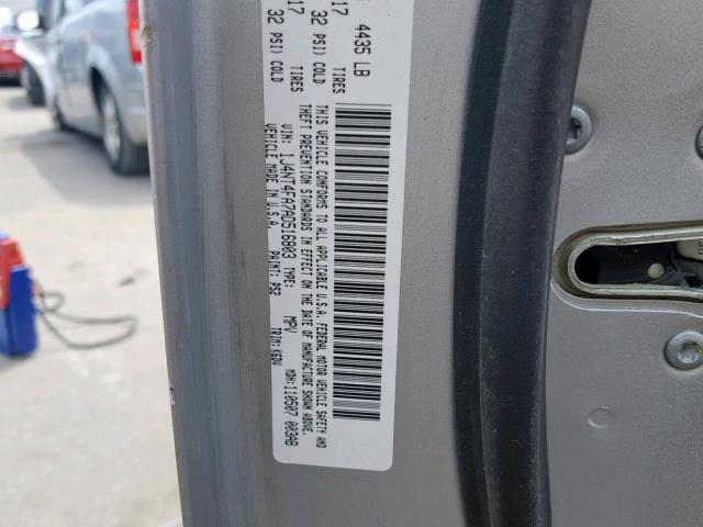 1J4NT4FA7AD516803 - 2010 JEEP COMPASS SP ნაცრისფერი ფოტო 10