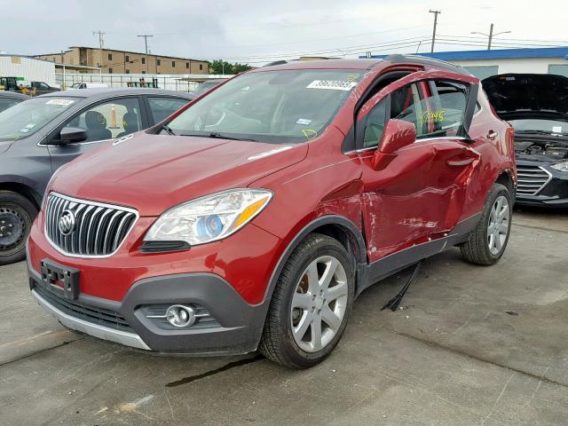 KL4CJCSB1DB098101 - 2013 BUICK ENCORE RED photo 2