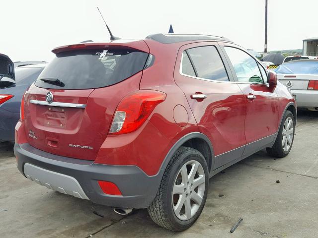 KL4CJCSB1DB098101 - 2013 BUICK ENCORE RED photo 4