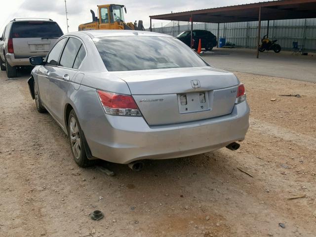 1HGCP36828A034522 - 2008 HONDA ACCORD EXL SILVER photo 3