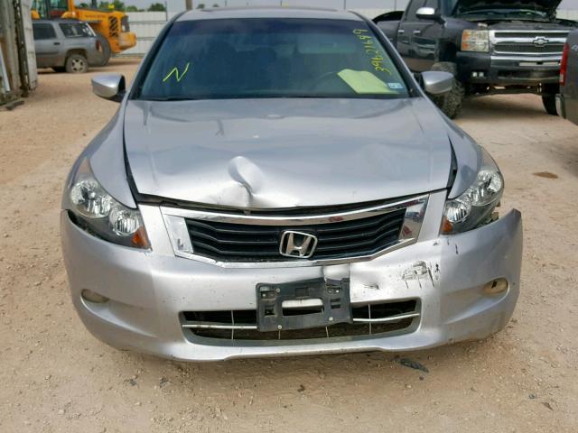 1HGCP36828A034522 - 2008 HONDA ACCORD EXL SILVER photo 9