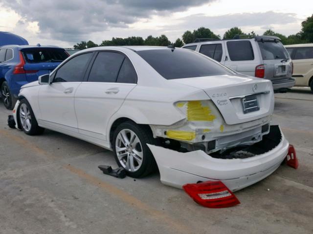 WDDGF4HBXEG249002 - 2014 MERCEDES-BENZ C 250 WHITE photo 3