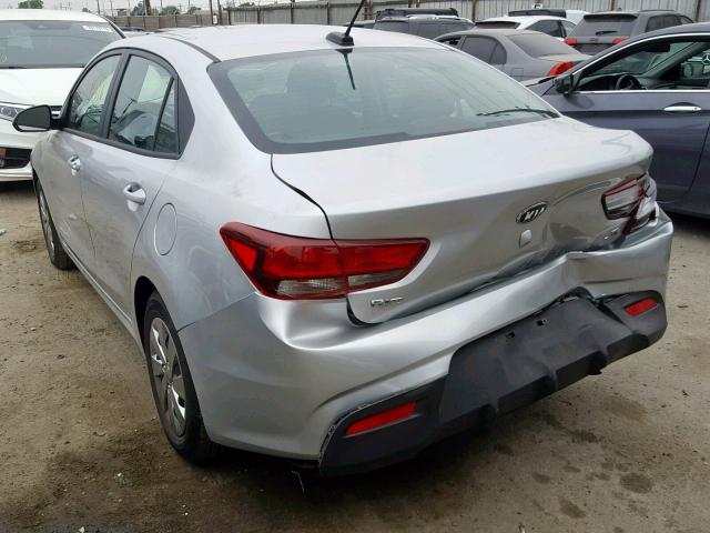 3KPA24AB2KE165757 - 2019 KIA RIO S SILVER photo 3