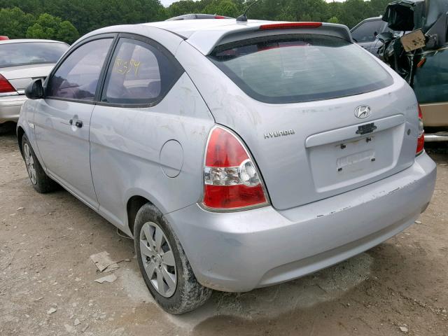 KMHCM36C88U063755 - 2008 HYUNDAI ACCENT GS SILVER photo 3