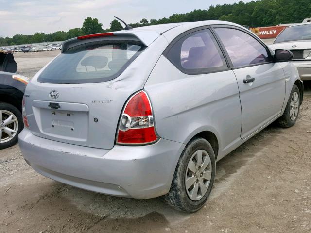 KMHCM36C88U063755 - 2008 HYUNDAI ACCENT GS SILVER photo 4