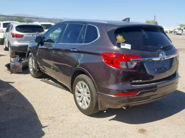 LRBFX1SA2JD051980 - 2018 BUICK ENVISION E PURPLE photo 3