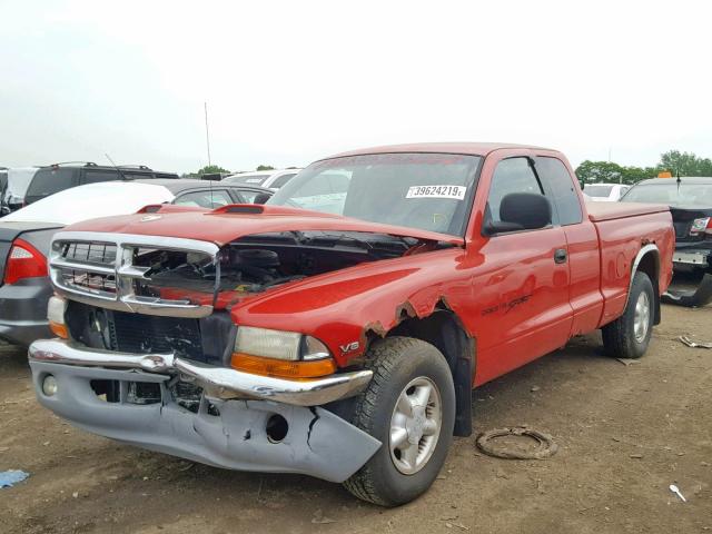 1B7GL22Y4WS559875 - 1998 DODGE DAKOTA RED photo 2