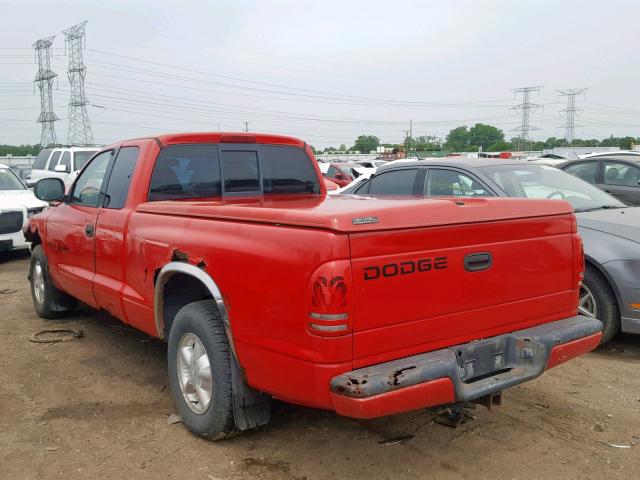 1B7GL22Y4WS559875 - 1998 DODGE DAKOTA RED photo 3