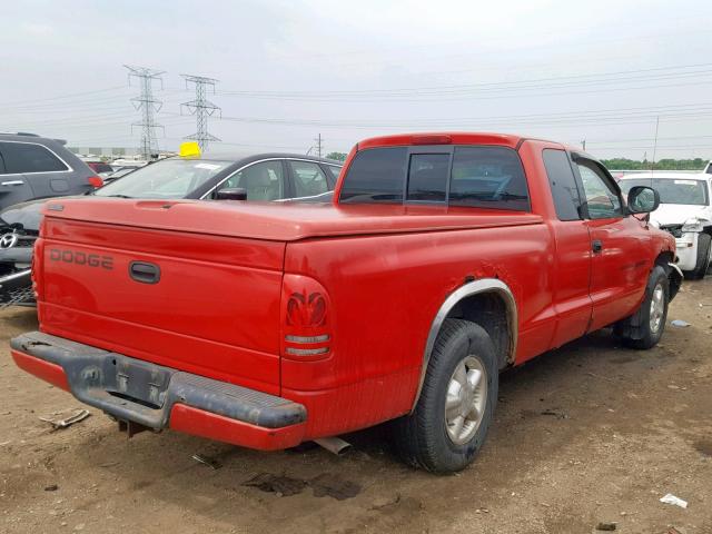 1B7GL22Y4WS559875 - 1998 DODGE DAKOTA RED photo 4