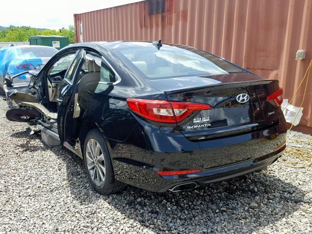 5NPE34AF4HH507456 - 2017 HYUNDAI SONATA SPO BLACK photo 3